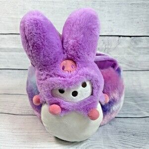 Peeps X Hello Kitty Kuromi Plush Easter Basket Purple Blue Tie Dye 11"x11"